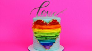 rainbow heart cake with gold leaf for 20 ways to decorate edible gold cakes