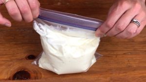 store buttercream in the fridge or freezer in a ziploc bag