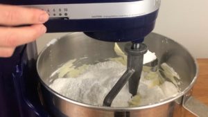 making buttercream in a stand mixer