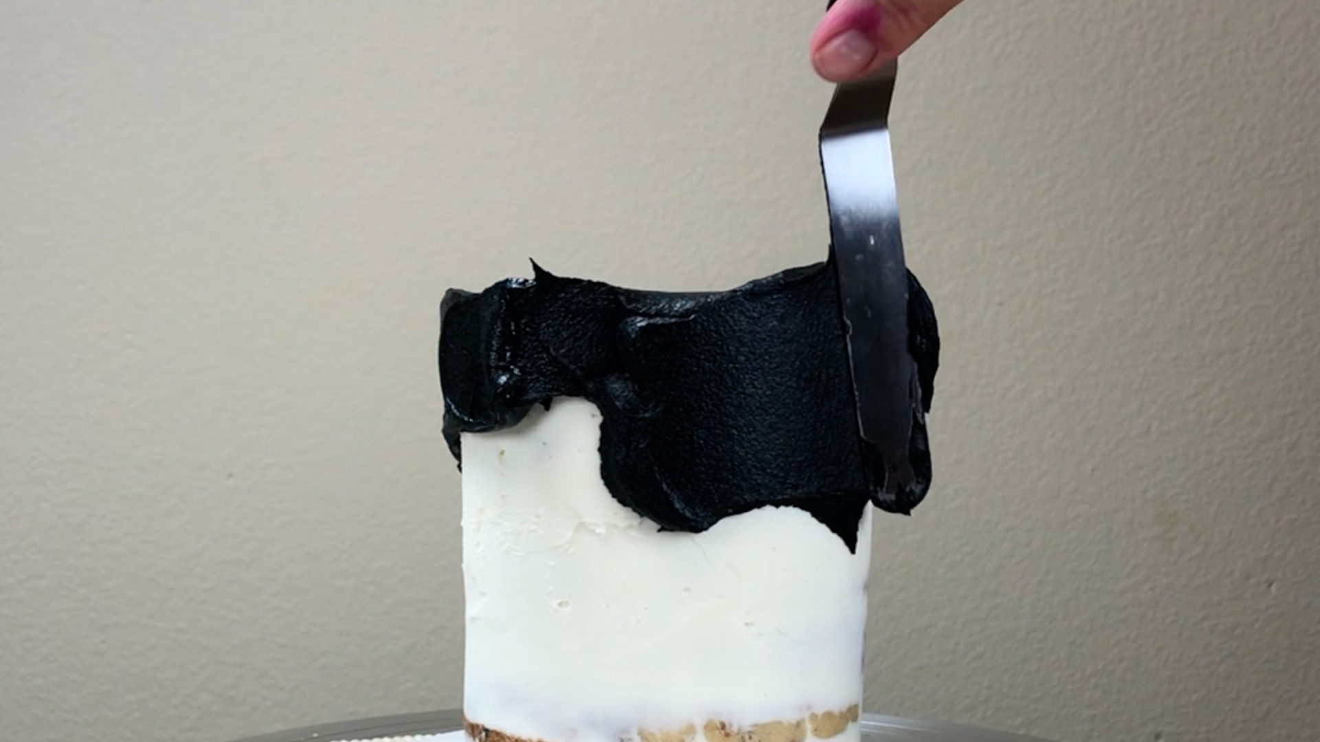 Striped Halloween Cake with Gold Buttercream Pumpkins British Girl Bakes