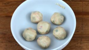 cookie dough balls for dessert or cake topper