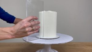 frost cake for Stained Glass Jelly Cake Tutorial