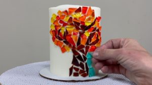 make Stained Glass Jelly design on Cake