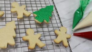 Easy Christmas Cookies with sugar cookies and buttercream!