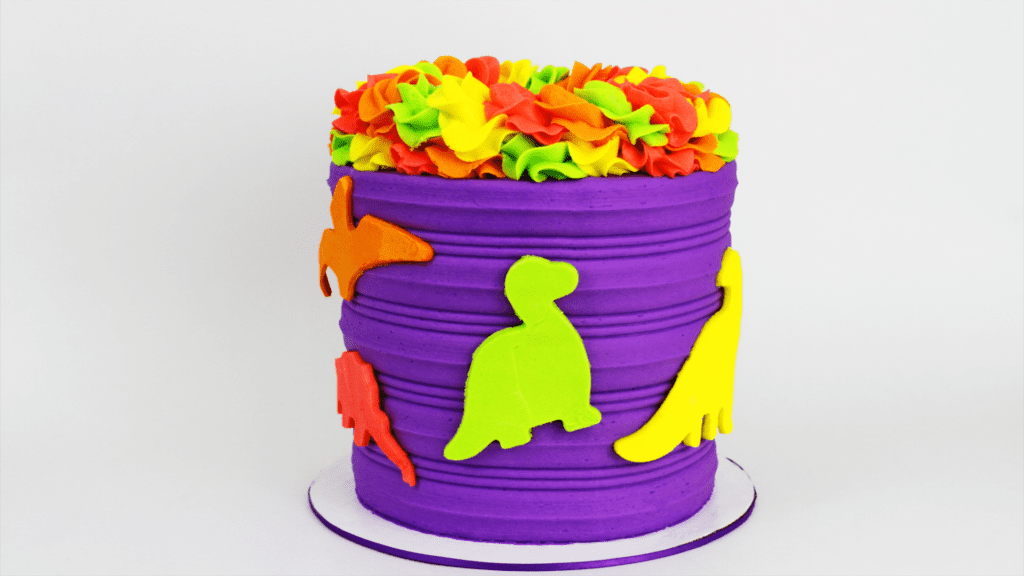 dinosaur buttercream cutout cake 10 easy animal cake techniques with no fondant