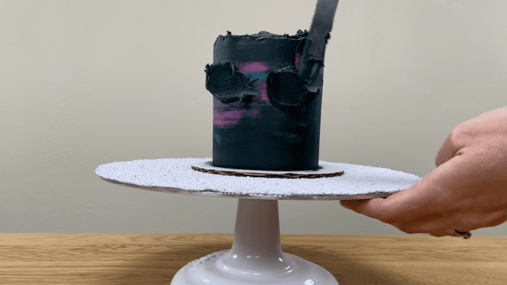 do touch ups with buttercream How to Make a Galaxy Cake