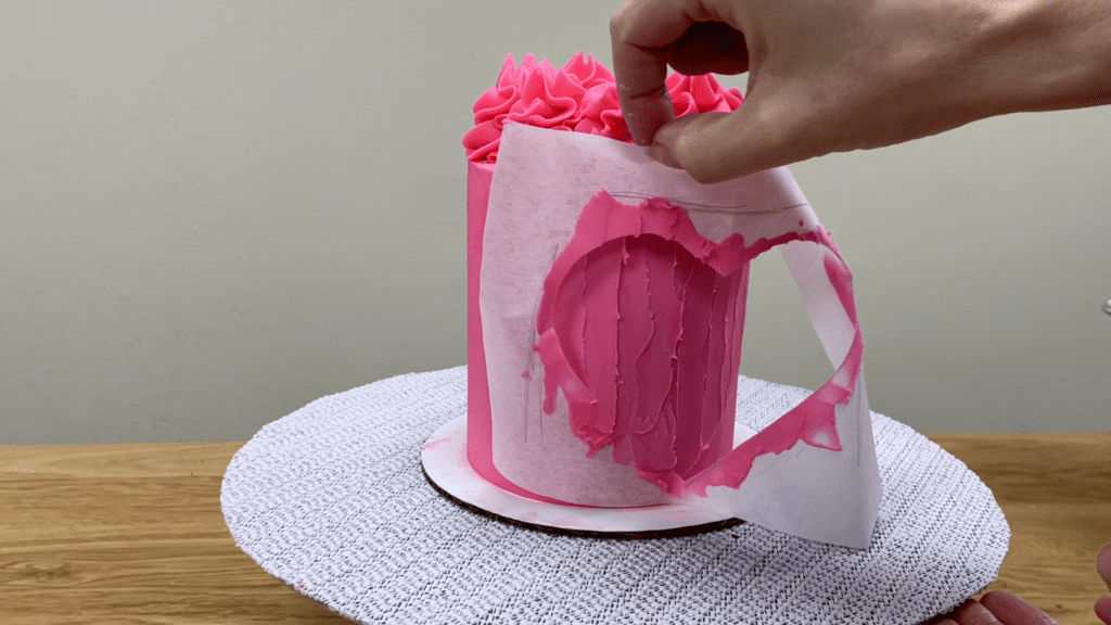 peel stencil off cake How to Make Your Own Cake Stencils