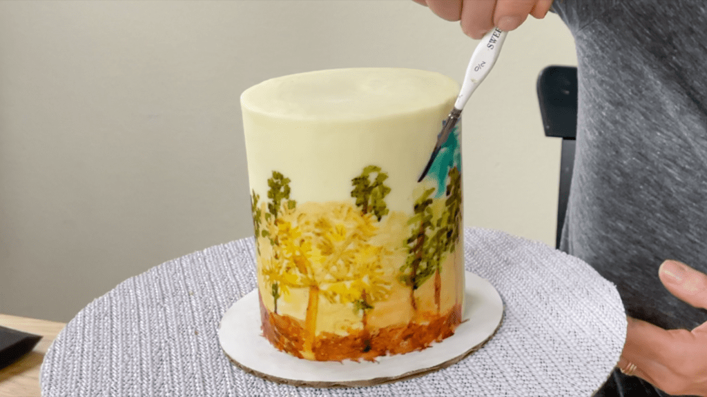 add background with gels How to Paint on Cakes