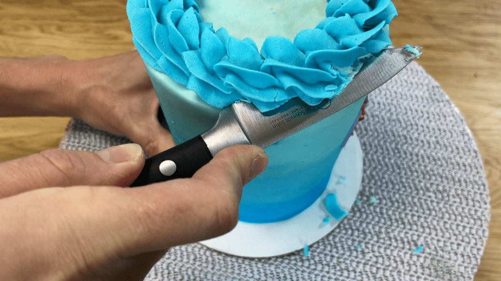 cut border off cake after chilling to set 10 Cake Fails and How to Fix Them