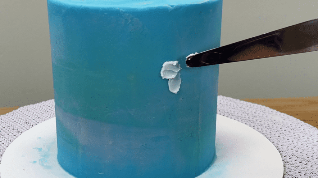 paint on cake with tapered offset spatula or palette knife How to Paint on Cakes