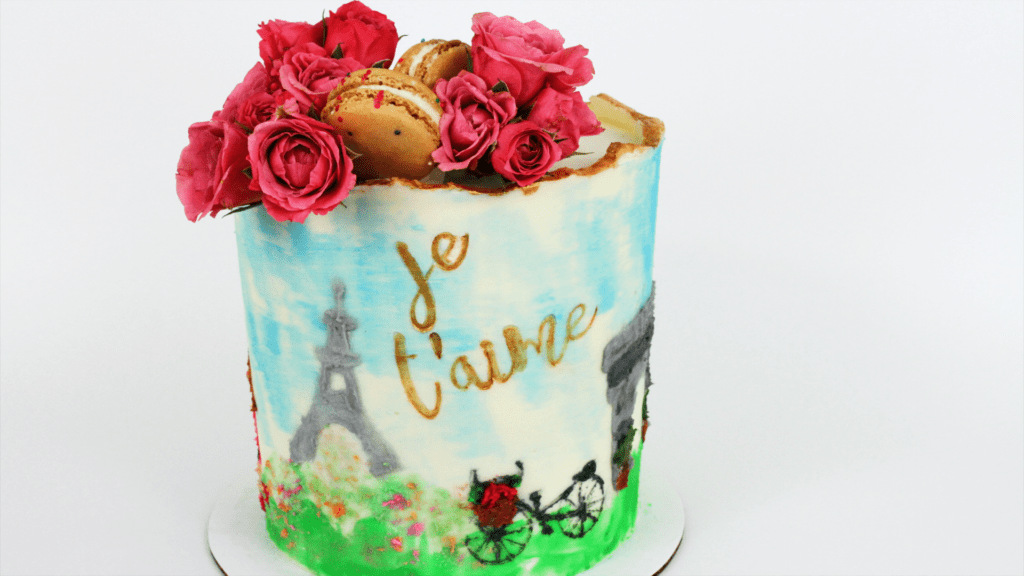 paris cake paint on cakes with buttercream How to Paint on Cakes