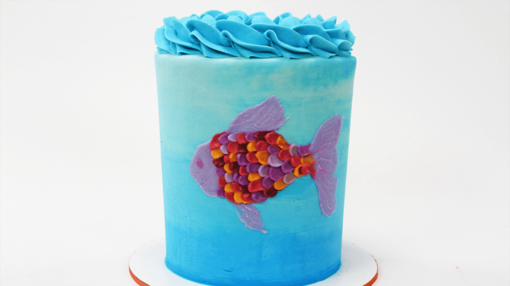 piped fish cake cake ideas for men