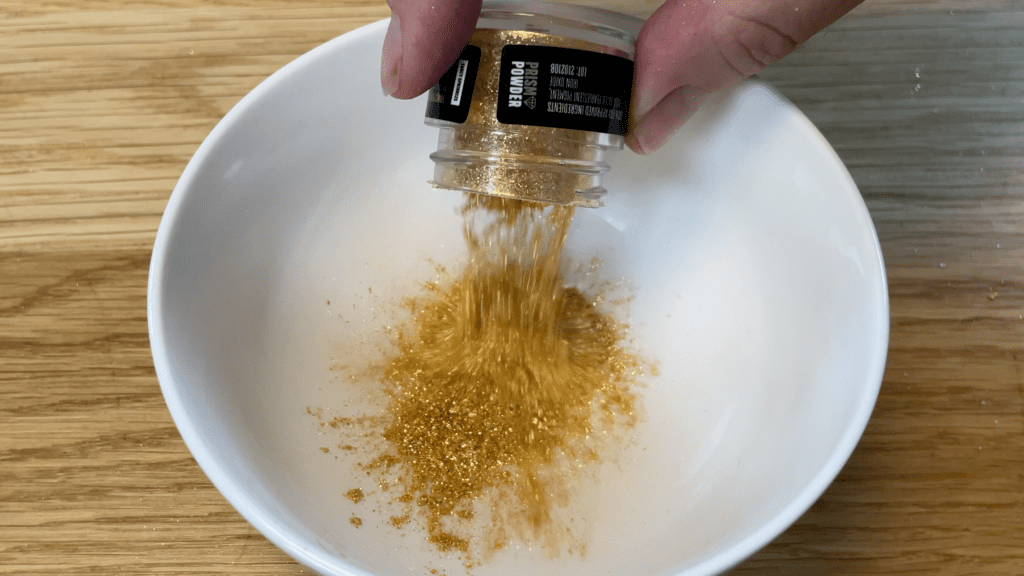 luster dust prism powder gold cakes 3 ways