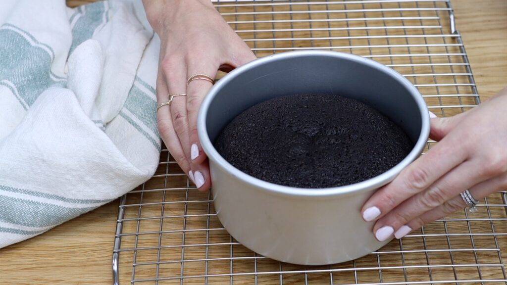 let cakes cool in pans for 10 minutes before turning out Perfect Chocolate Cake Recipe | British Girl Bakes