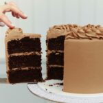 slicing perfect chocolate cake recipe tutorial british girl bakes copy