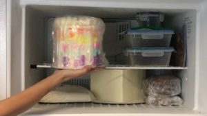 freeze cake layers