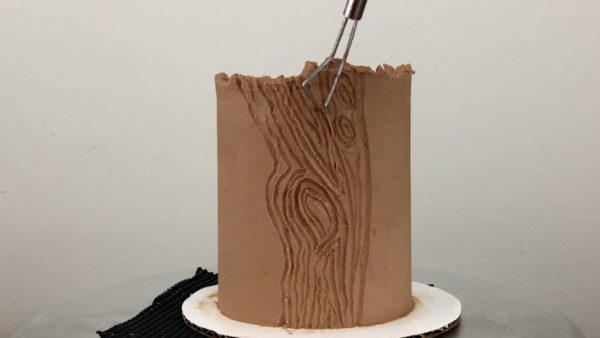 buttercream carving on carved buttercream cake with best chocolate buttercream frosting recipe tutorial