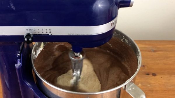 add cocoa powder to perfect chocolate cake batter