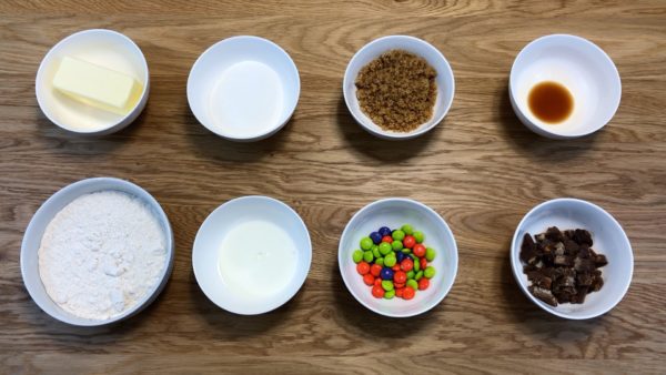 ingredients for edible cookie dough