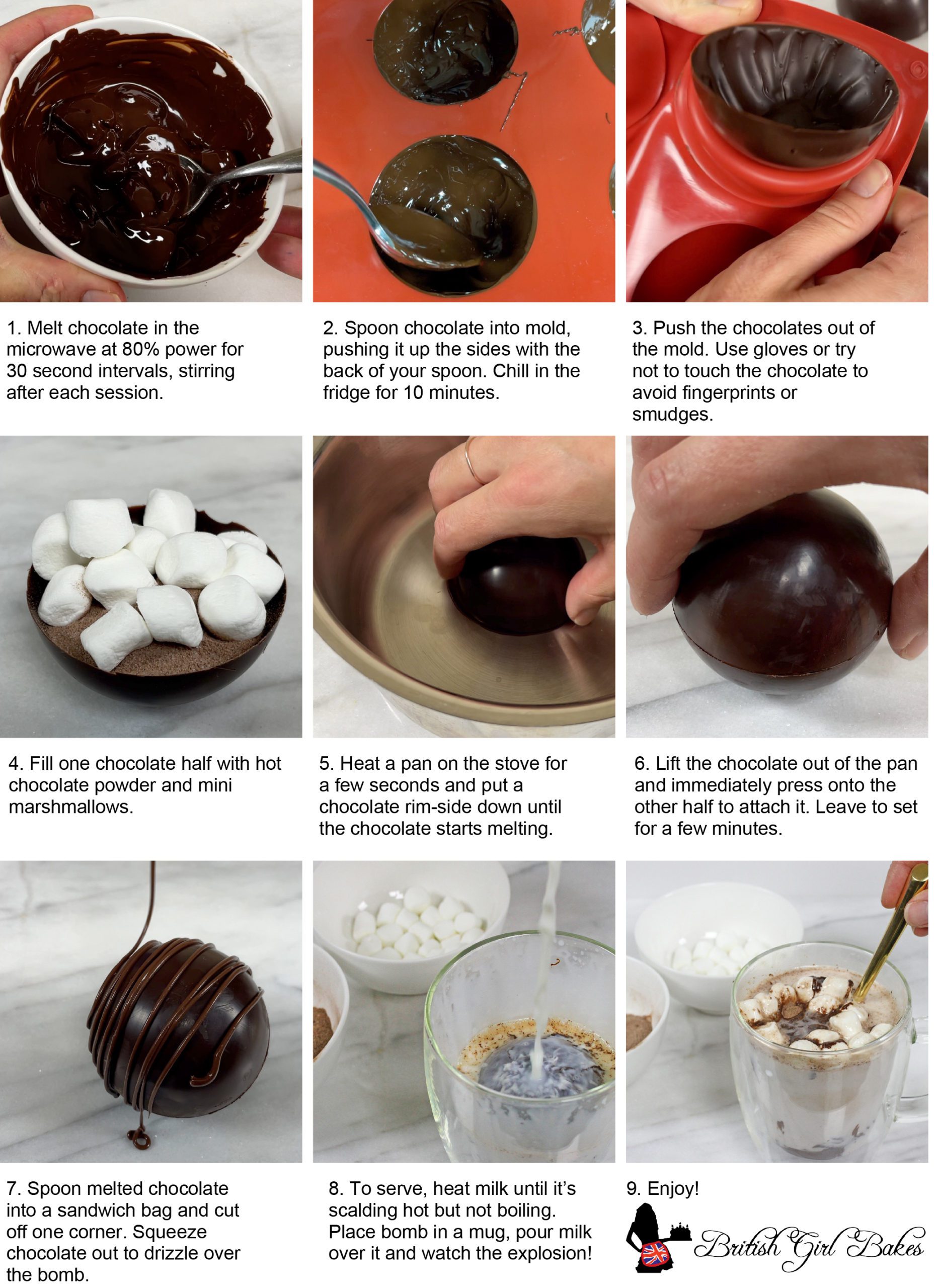  PRINTOUT How To Make Hot Chocolate Bombs British Girl Bakes