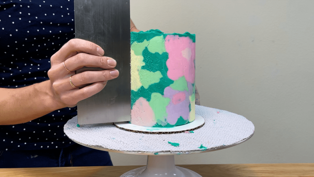 scrape over touchups to smooth how to transfer any design onto a cake