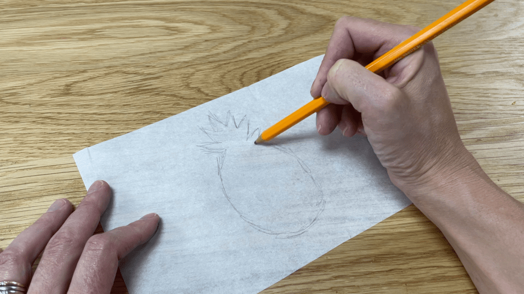 draw shape onto parchment paper to make stencil 5 Cakes You Can Decorate in 5 Minutes