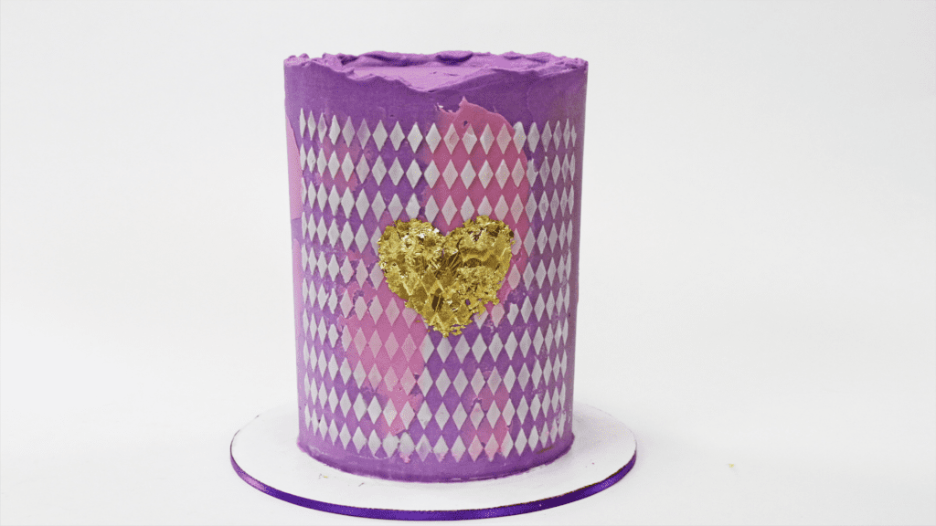 gold leaf stencil cake How To Use Gold Leaf On Cakes