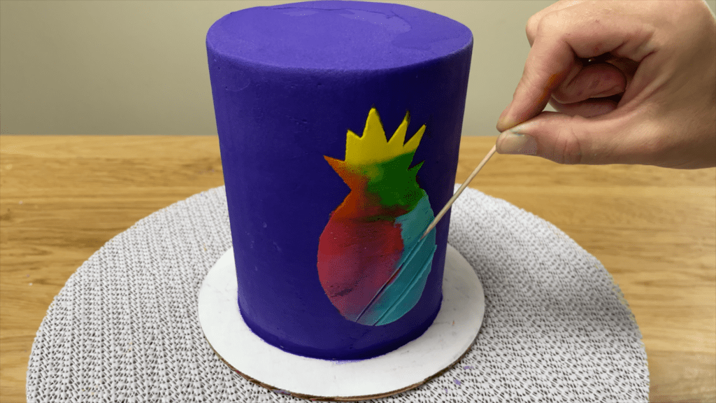indent grooves in pineapple with toothpick 5 Cakes You Can Decorate in 5 Minutes