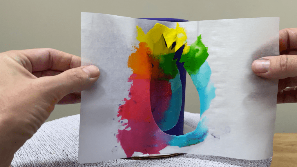 peel stencil off towards the middle 5 Cakes You Can Decorate in 5 Minutes
