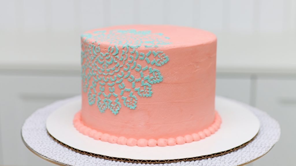 beaded buttercream border on stencil cake 10 ways to make your cakes look professional