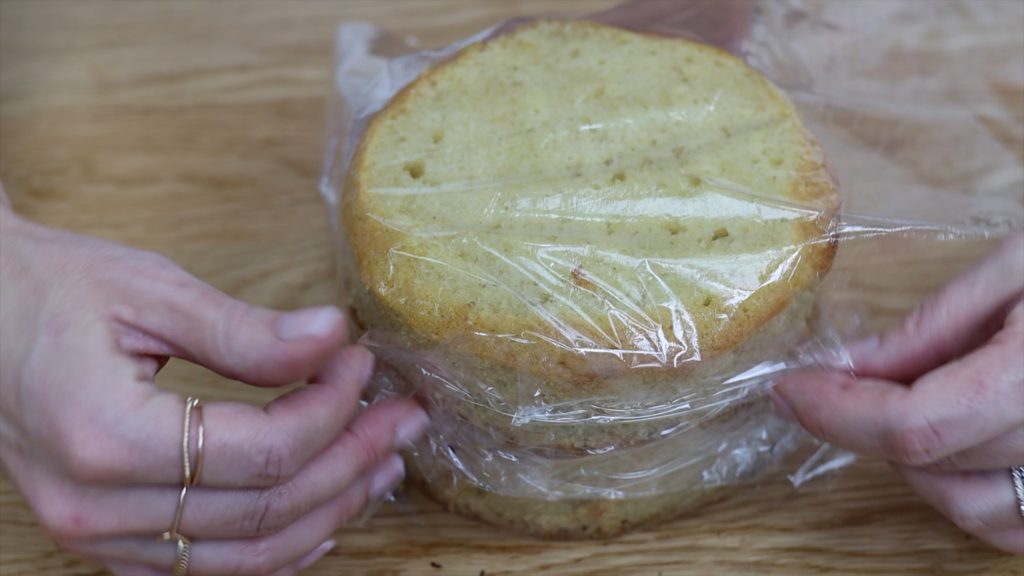 wrap cake layers in cling film saran wrap before freezing 11 BAKERY SECRETS for Cake Decorating