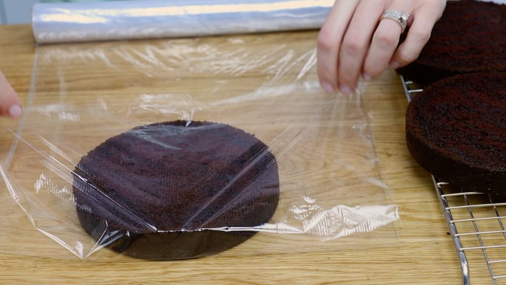 wrap cake layers in cling film or saran wrap How To Freeze Cakes