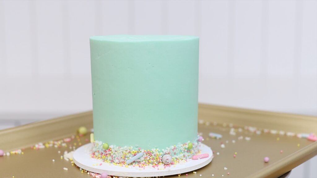 cake with sprinkle border Parchment Paper Cake Hacks | British Girl Bakes