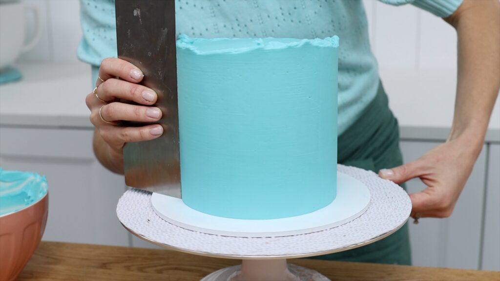 frost the cake with buttercream How to Make an Ice Cream Cake