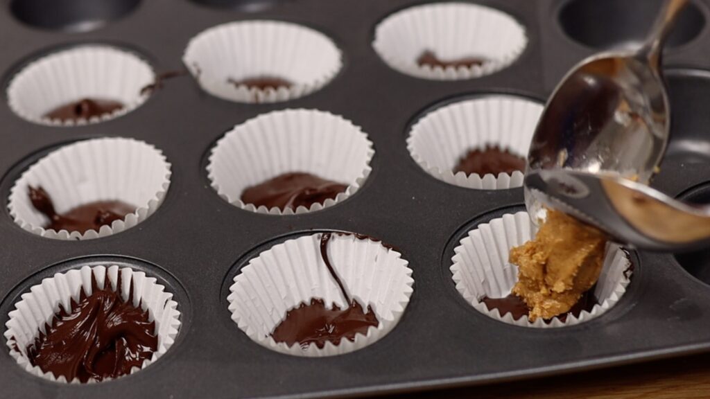 how to make peanut butter cups for Chocolate Peanut Butter Cake | British Girl Bakes