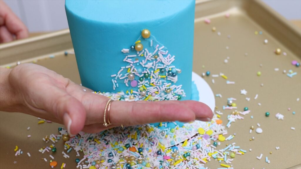 how to make sprinkle shape designs on cakes Parchment Paper Cake Hacks | British Girl Bakes