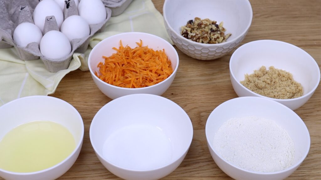 ingredients for carrot cake British Girl Bakes