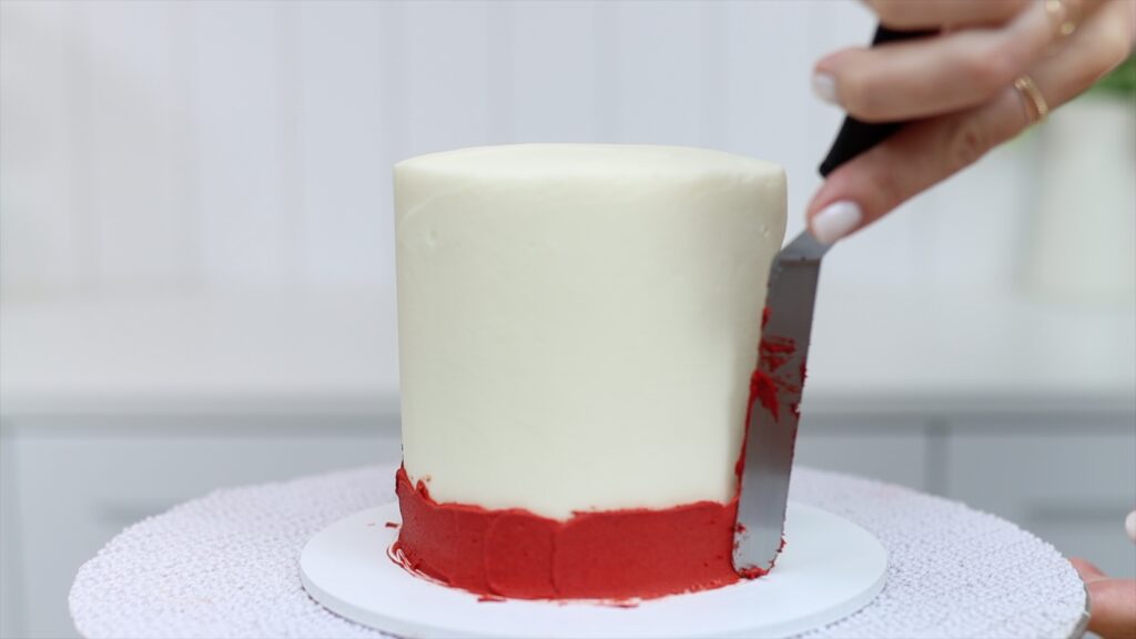 how to frost a cake with red white and blue buttercream