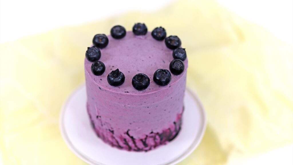 blueberry cake with berries