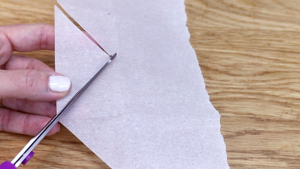 how to make a zigzag stencil out of parchment paper