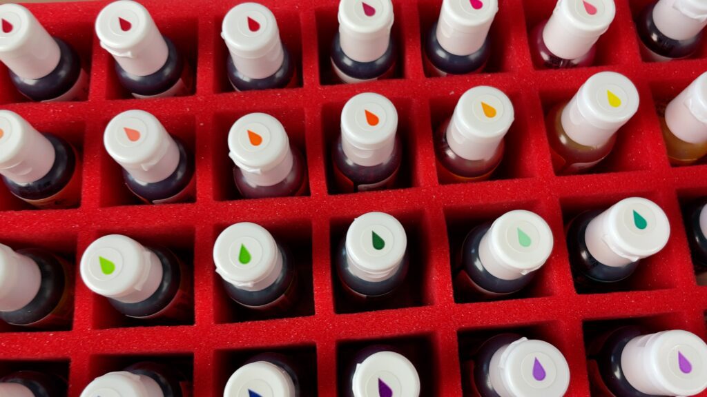 how to organize gel color bottles