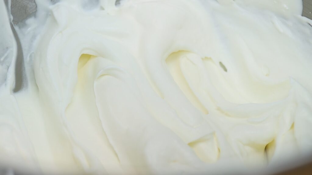 Whipped Cream Frosting with perfect consistency for frosting and piping