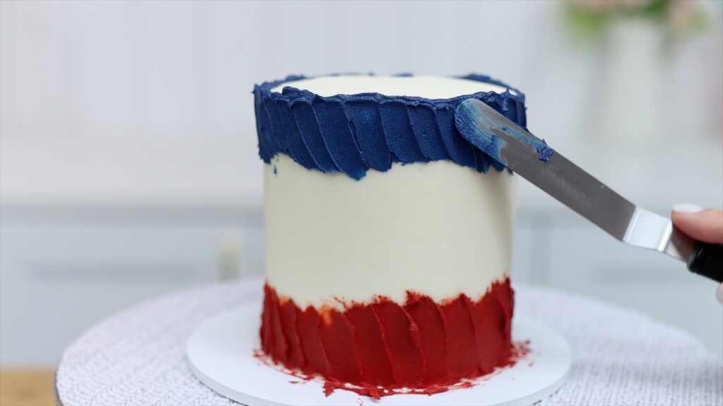 add quick texture to frosting with offset spatula