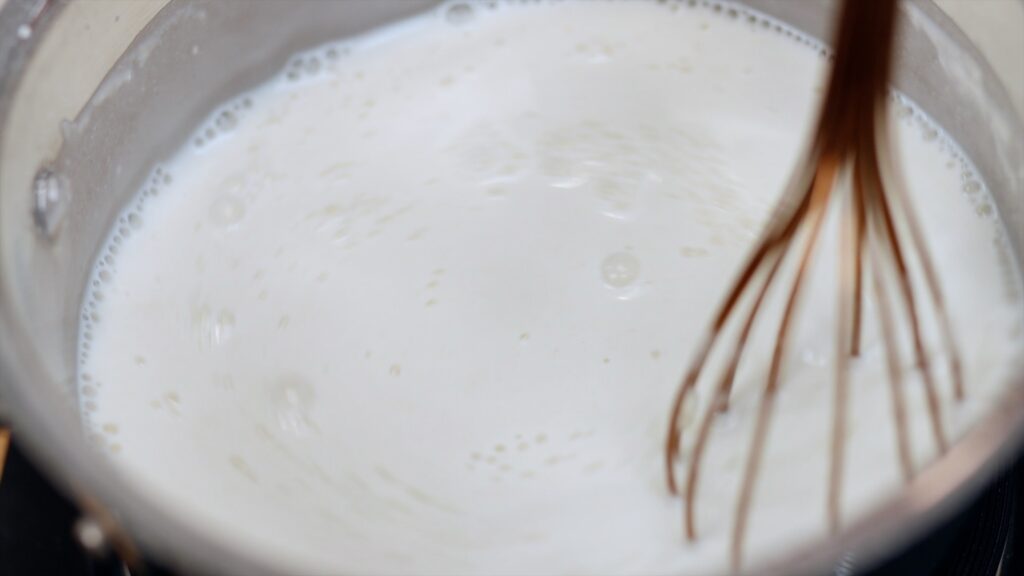 cook milk and flour to make brown sugar ermine boiled frosting