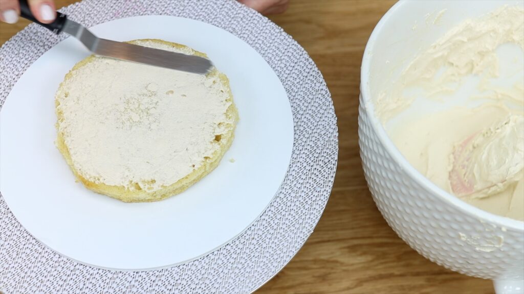 how to assemble a cookie dough layer cake