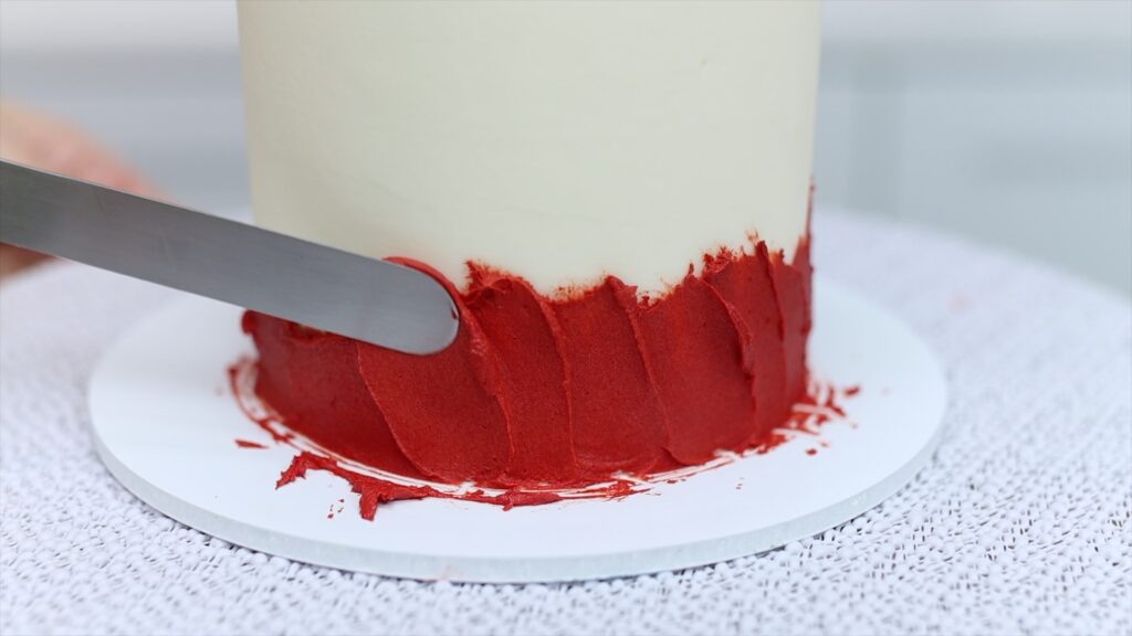 quick texture in frosting with offset spatula