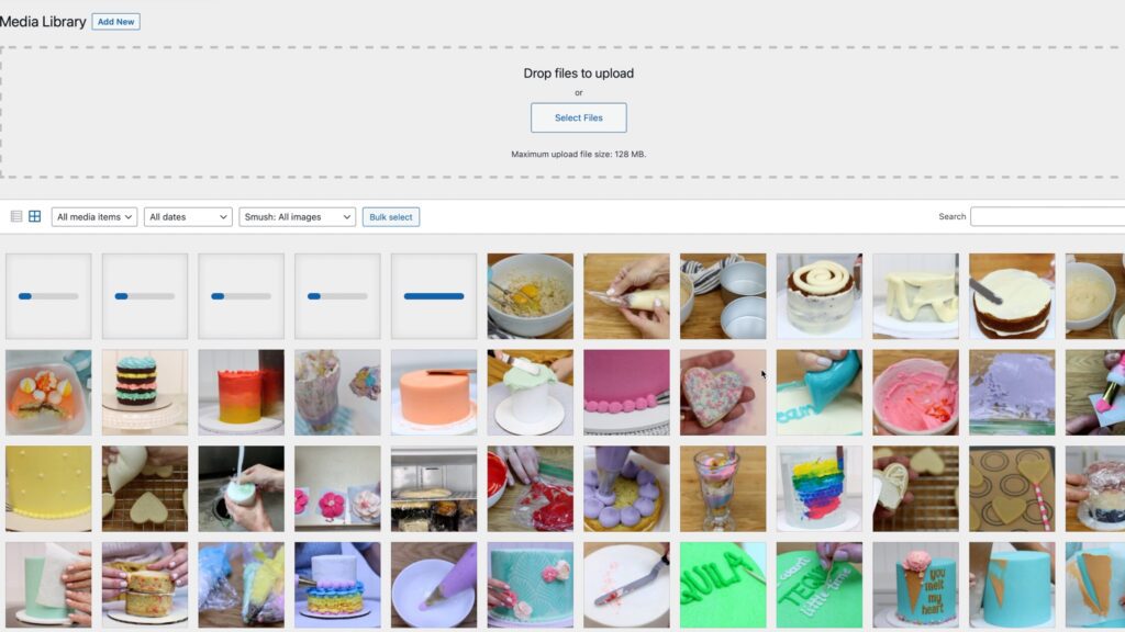 uploading photos to website cake tutorial