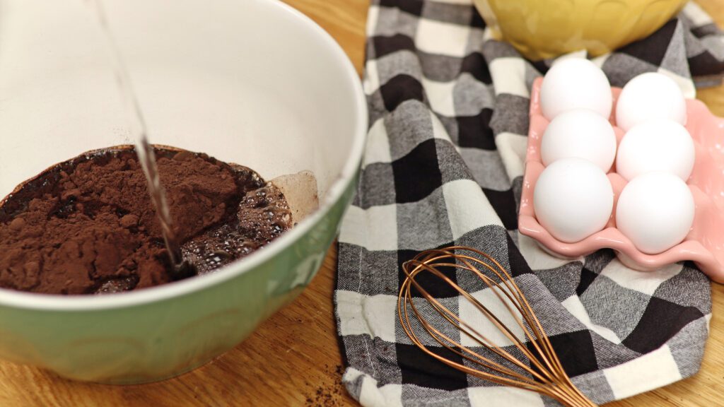 ingredients for black cocoa cake