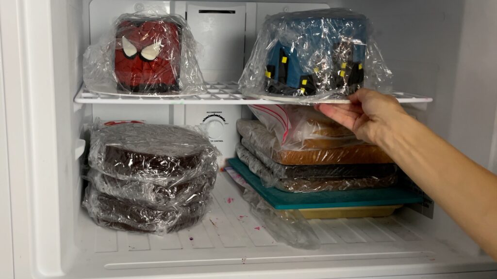 wrap cakes before chilling in the fridge or freezer to prevent condensation