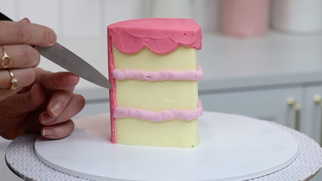 how to tidy up frosting with a knife